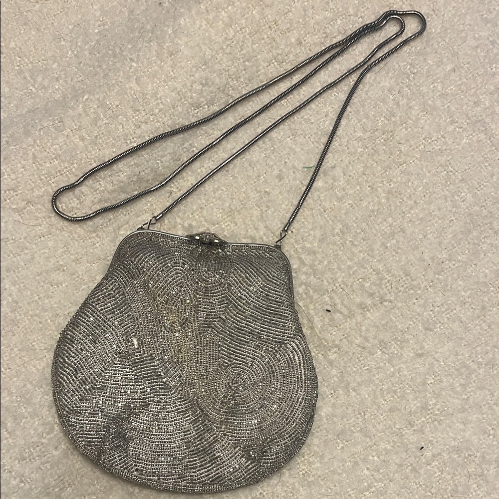 Elegant Silver Evening Bag